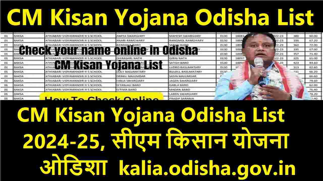 CM Kisan Yojana Odisha List