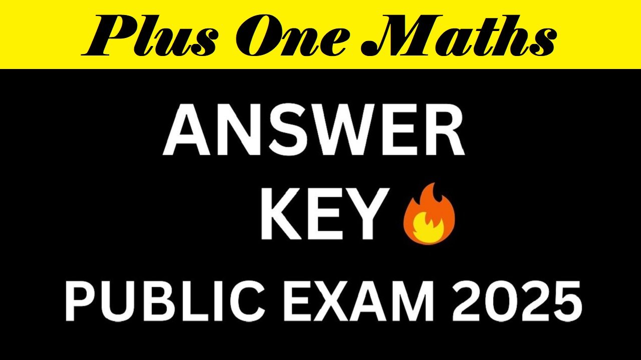 Plus One Maths Answer Key 2025