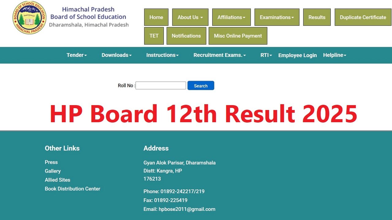 HP Board 12th Result 2025