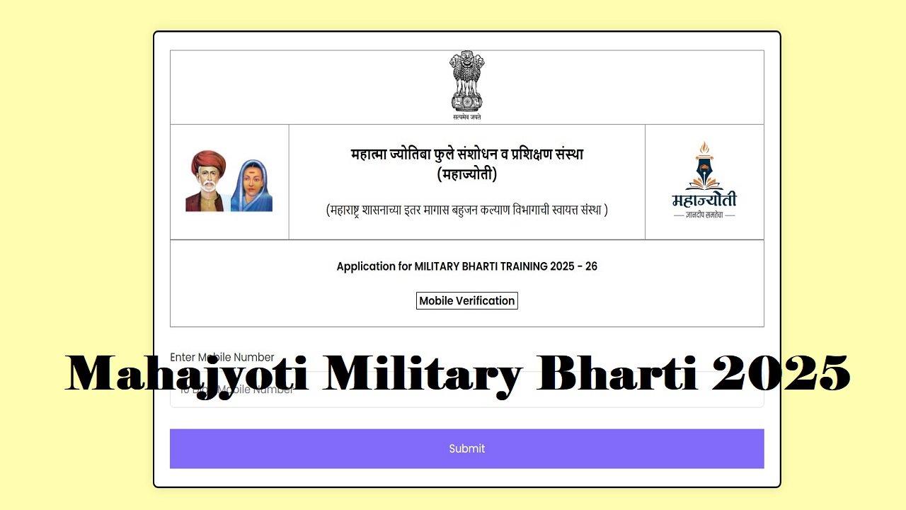 Mahajyoti Military Bharti