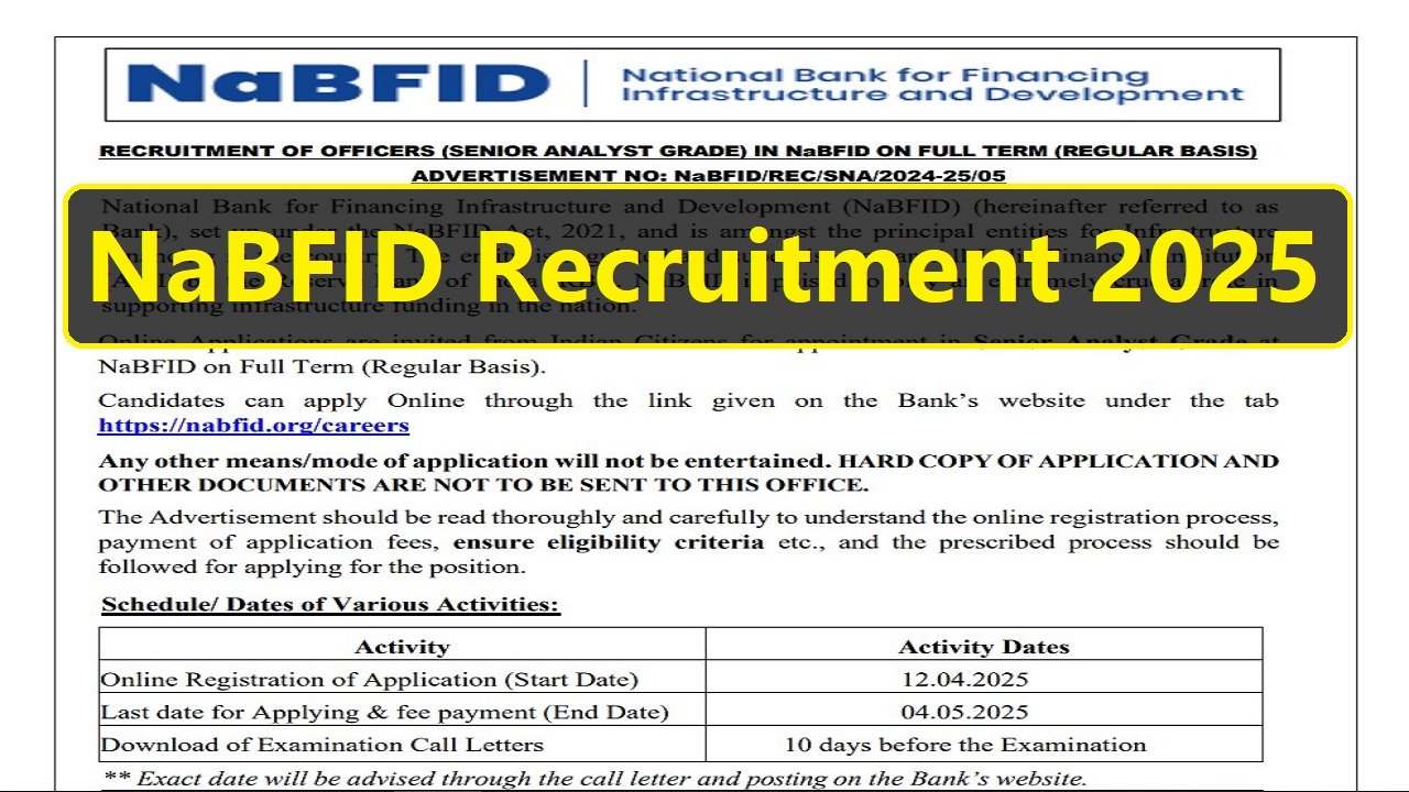 NaBFID Recruitment 2025